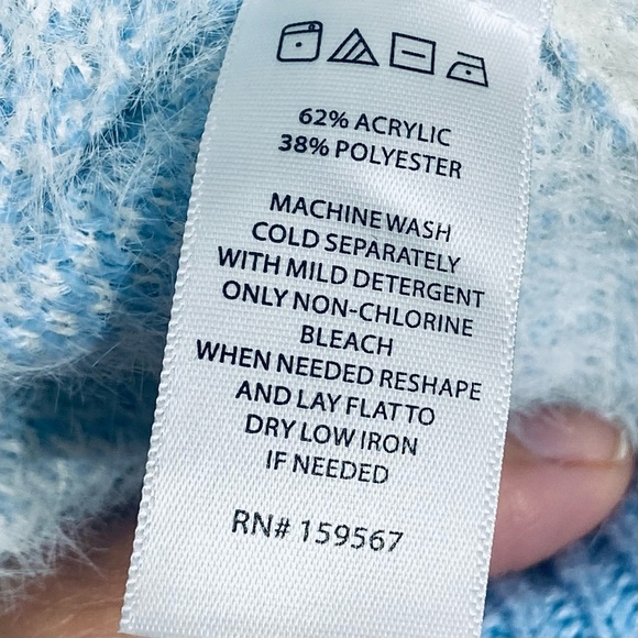 Willow & Wind Plaid Blue and White Sweater XS - Picture 9 of 11